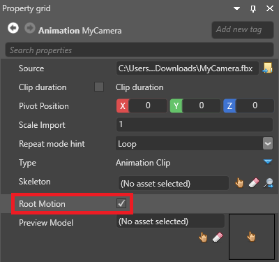 Enable root motion