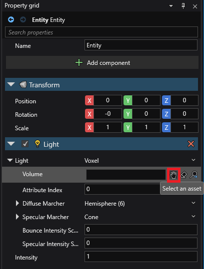 Setup light volume