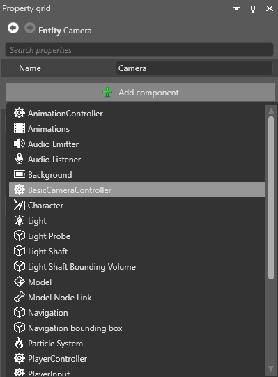 Add script component