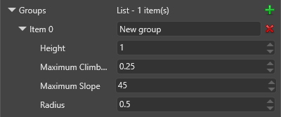 Navigation group properties