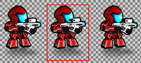 Different Red sprites for the game I'm making. Each region you