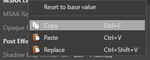 Copy-paste properties