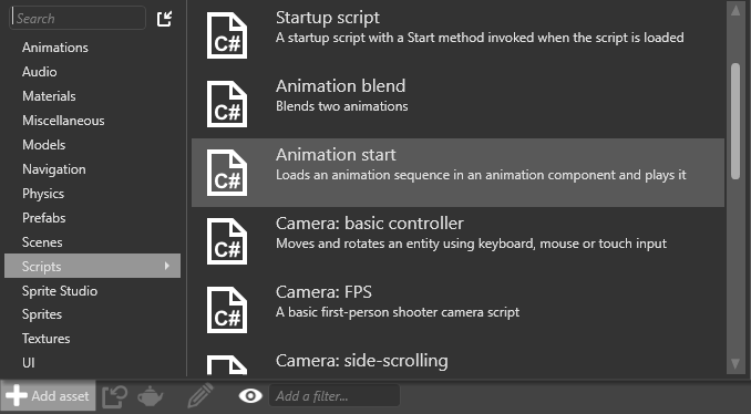 Add animation script