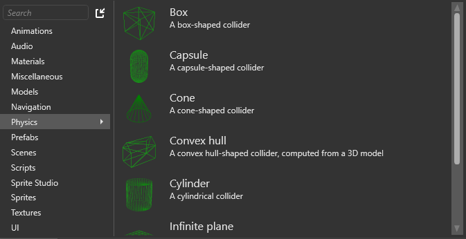 Collider Geometry Collider shapes | Stride