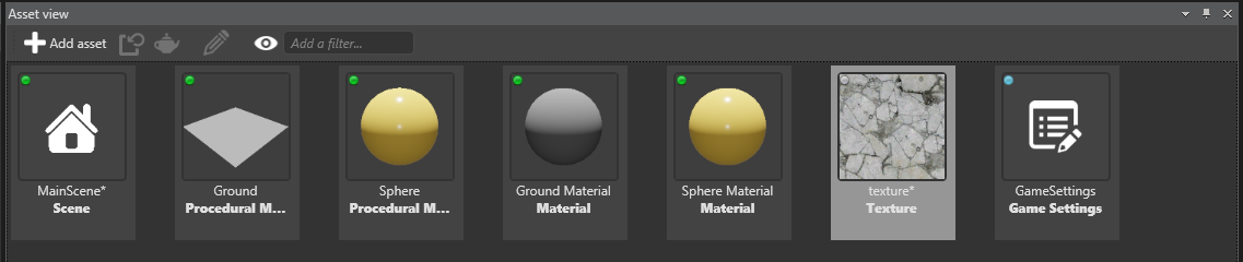 Texture asset created