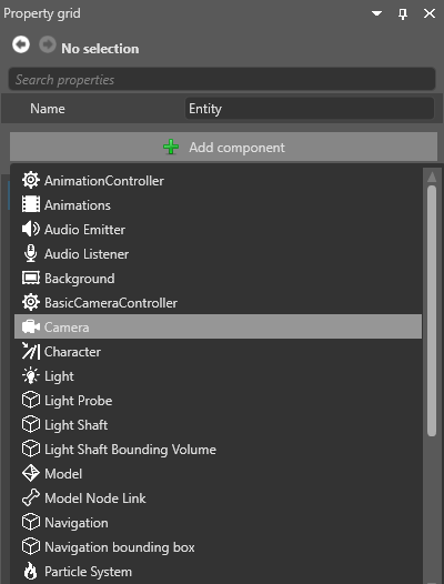 Add a camera component