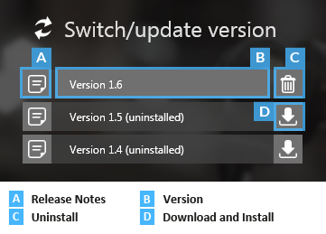 Manage versions of Stride