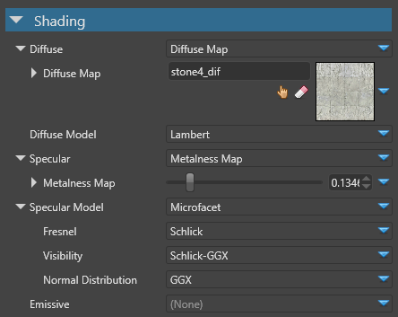 Shading attributes