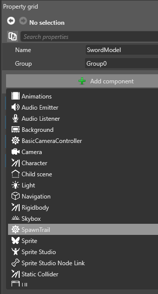 Add script component