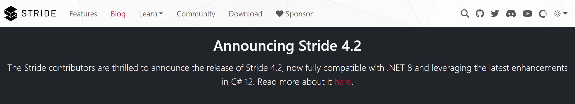 Alert Banner examples in the Stride website