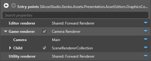 Camera renderer properties