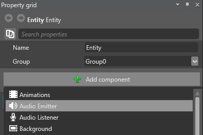 Add AudioEmitter Component