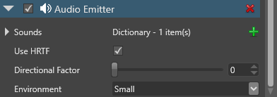 Audio emitter properties