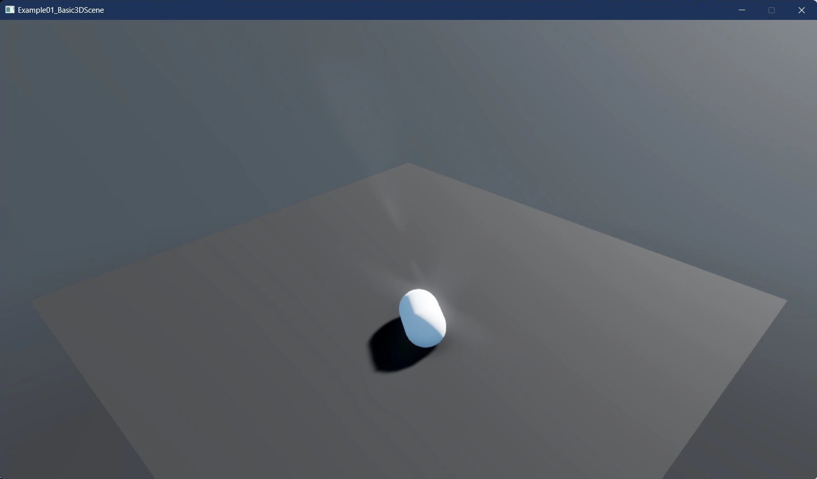 Example basic 3d scene with a capsule