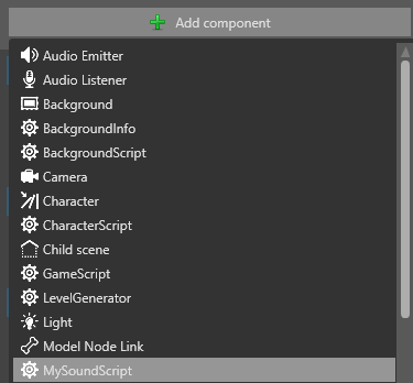 Click Add component