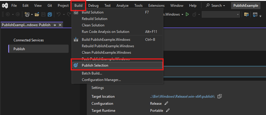 Publish Solution