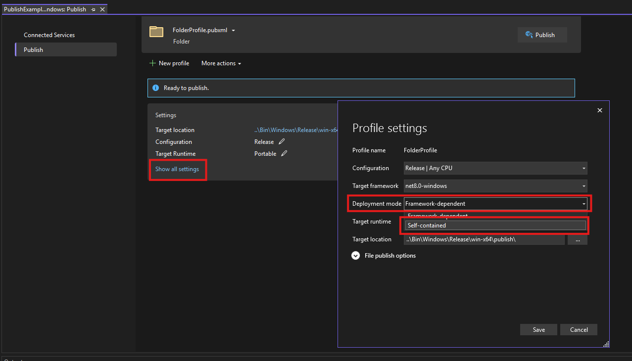 Publish Self Contained