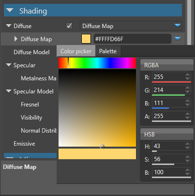 Color picker and Palette