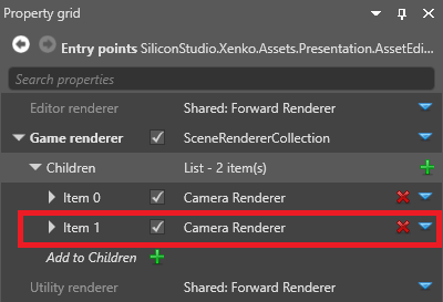 Second camera renderer