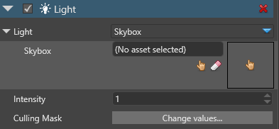 No skybox asset selected