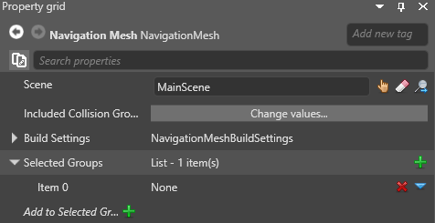 Add navigation group to navigation mesh