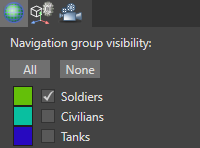 Navigation group visibility