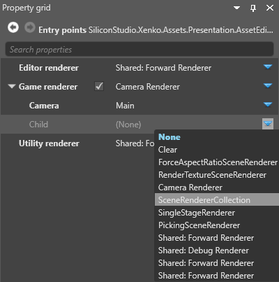 Select scene renderer collection
