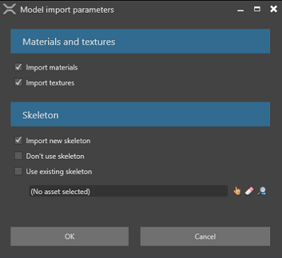 Choose asset type