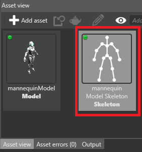 Select model skeleton