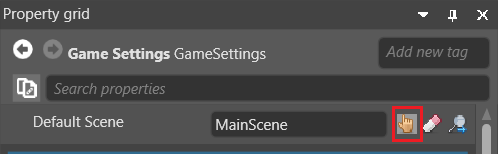 Set default scene