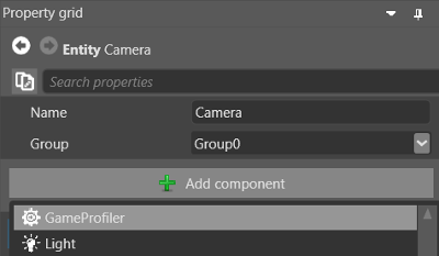Add script component to entity