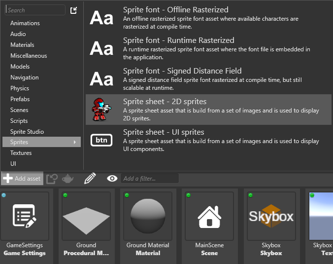 Import sprite sheets stride